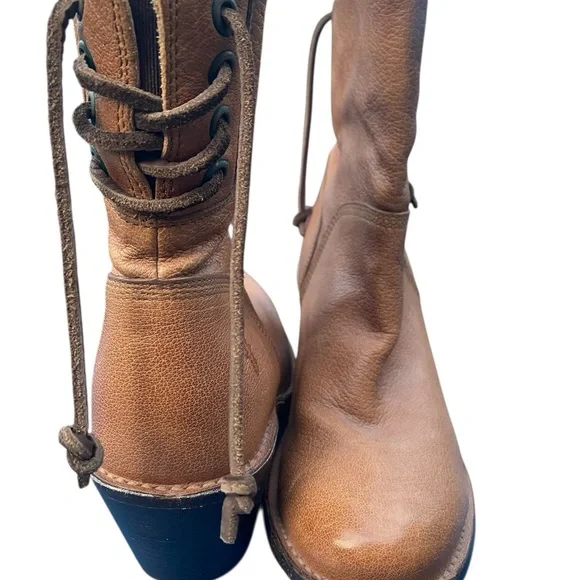 Frye Tan Leather Ankle Boots - Picture 3 of 6